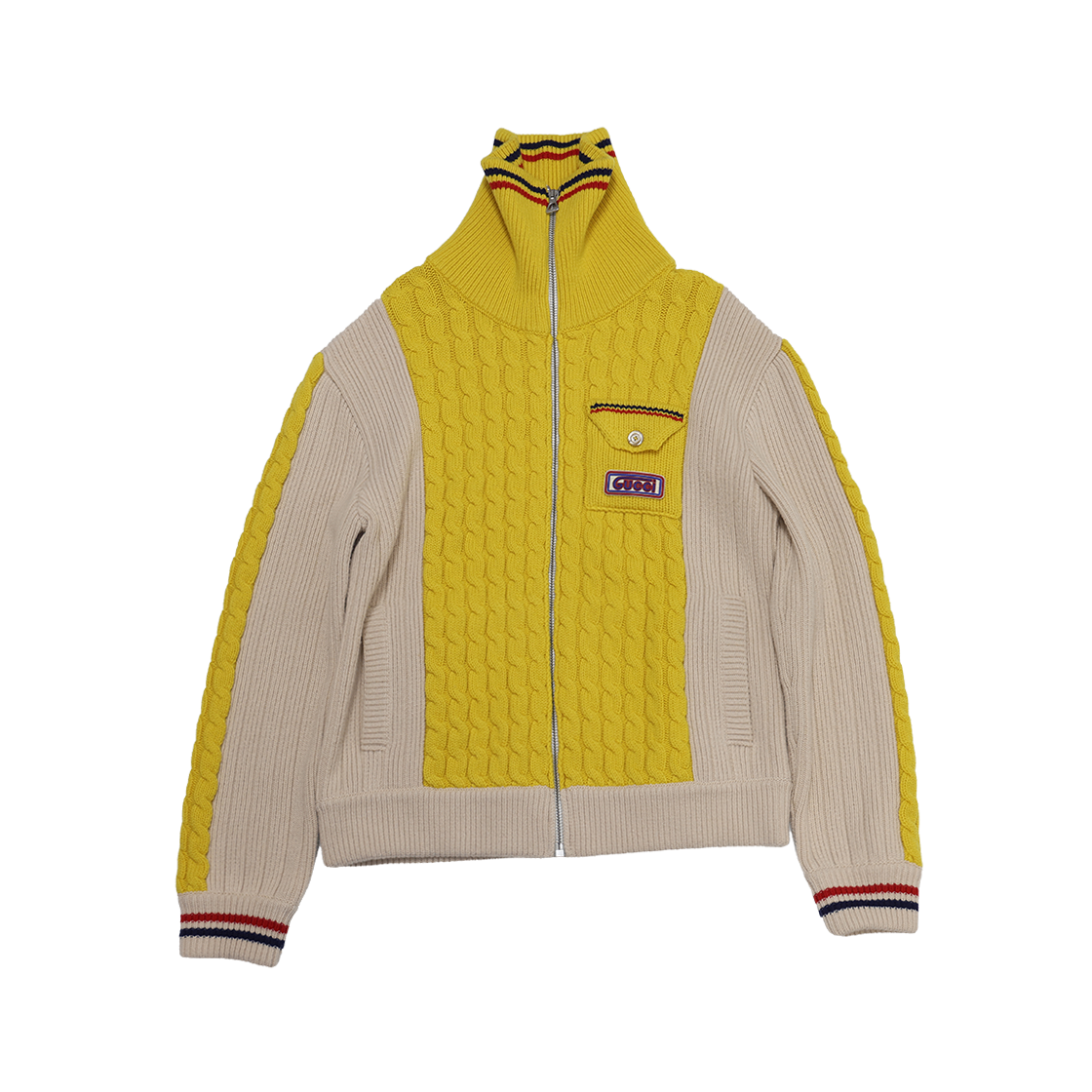 IT7GF688MG43 Gucci Knit Jacket Wool Yellow