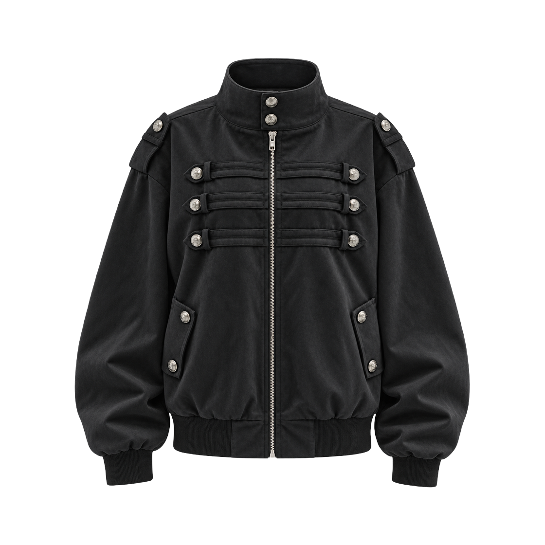 아크메서드 나폴레옹 스웨이드 오버사이즈 자켓 - 블랙(ARCMETHOD Napoleon Suede Oversized Jacket - Black)