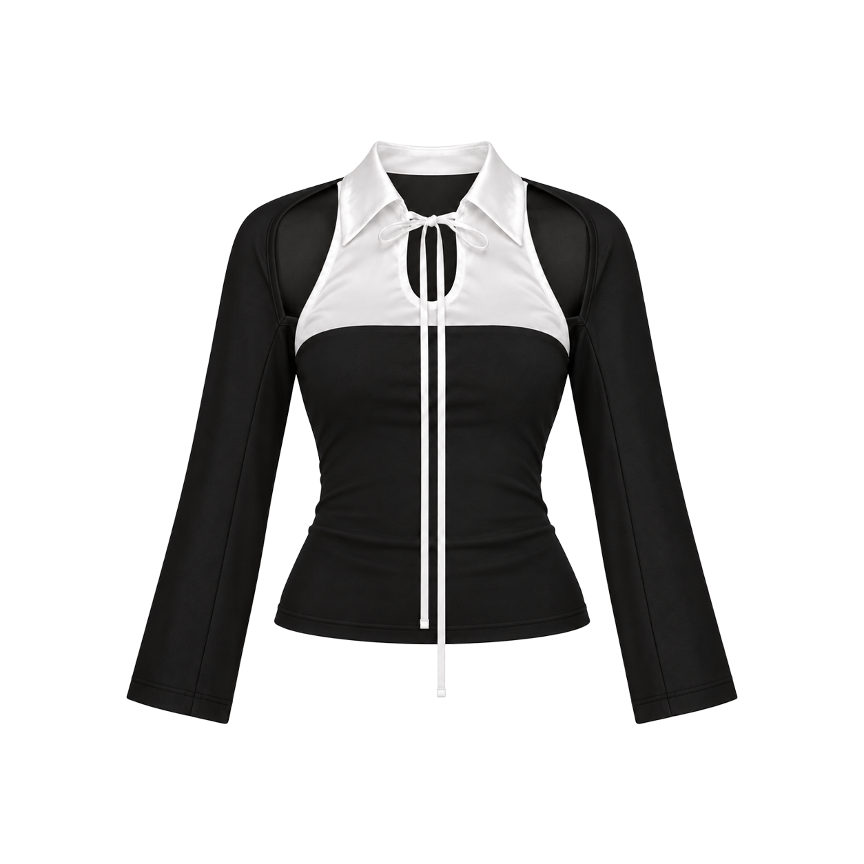 아크메서드 새틴 리본 볼레로 세트 - 블랙(ARCMETHOD Satin Ribbon Bolero Set - Black) - 1