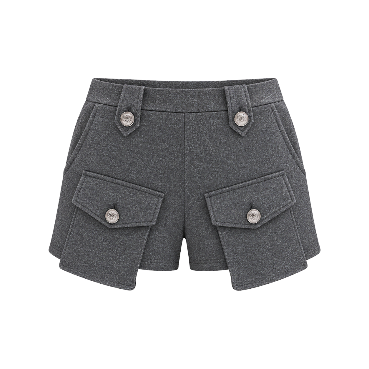 아크메서드 스트레치 버튼 포켓 쇼츠 - 그레이(ARCMETHOD Stretch Button Pocket Shorts - Grey) - 1