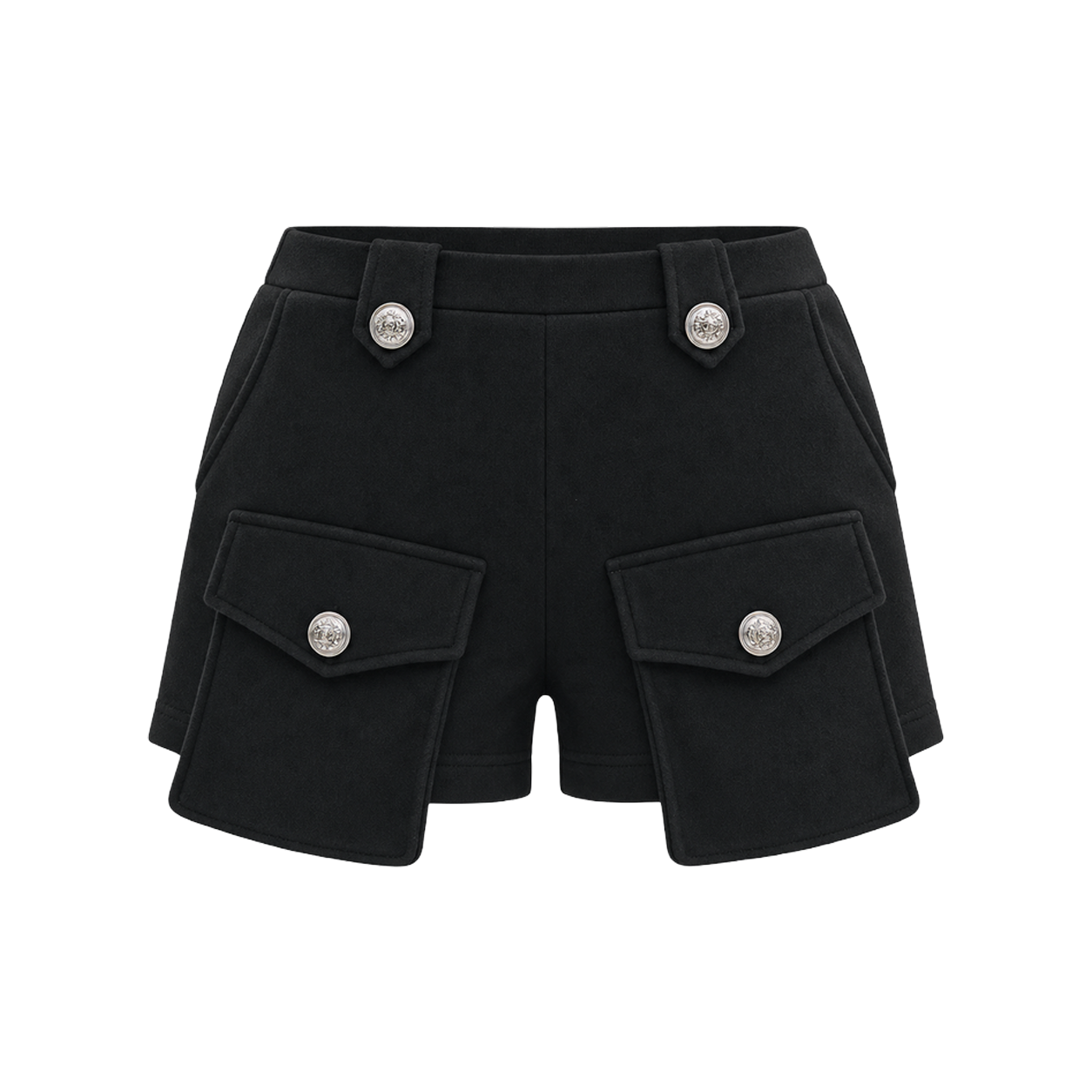 아크메서드 스트레치 버튼 포켓 쇼츠 - 블랙(ARCMETHOD Stretch Button Pocket Shorts - Black)