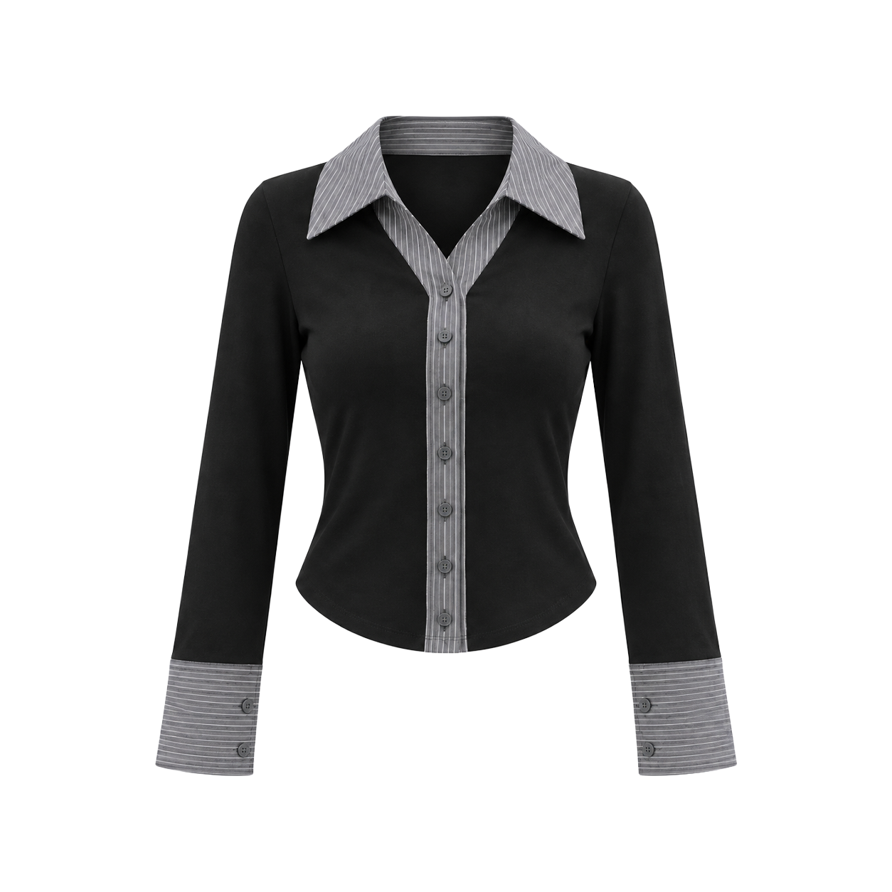 아크메서드 셔츠 레이어드 가디건 - 그레이(ARCMETHOD Shirt Layered Cardigan - Gray)