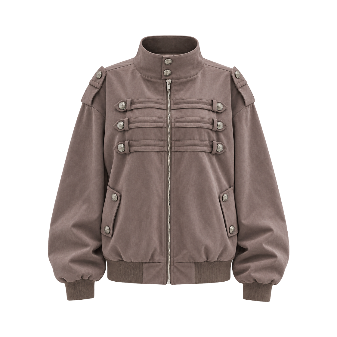 아크메서드 나폴레옹 스웨이드 오버사이즈 자켓 - 브라운(ARCMETHOD Napoleon Suede Oversized Jacket - Brown) - 1