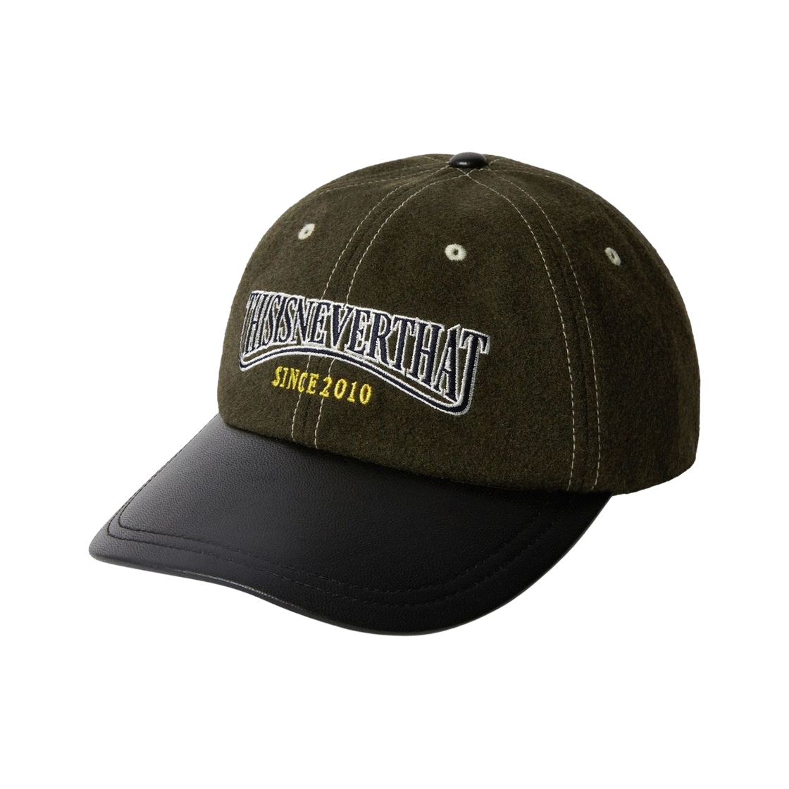 TN263WHWBC15OLV thisisneverthat Visor Leather Cap Olive