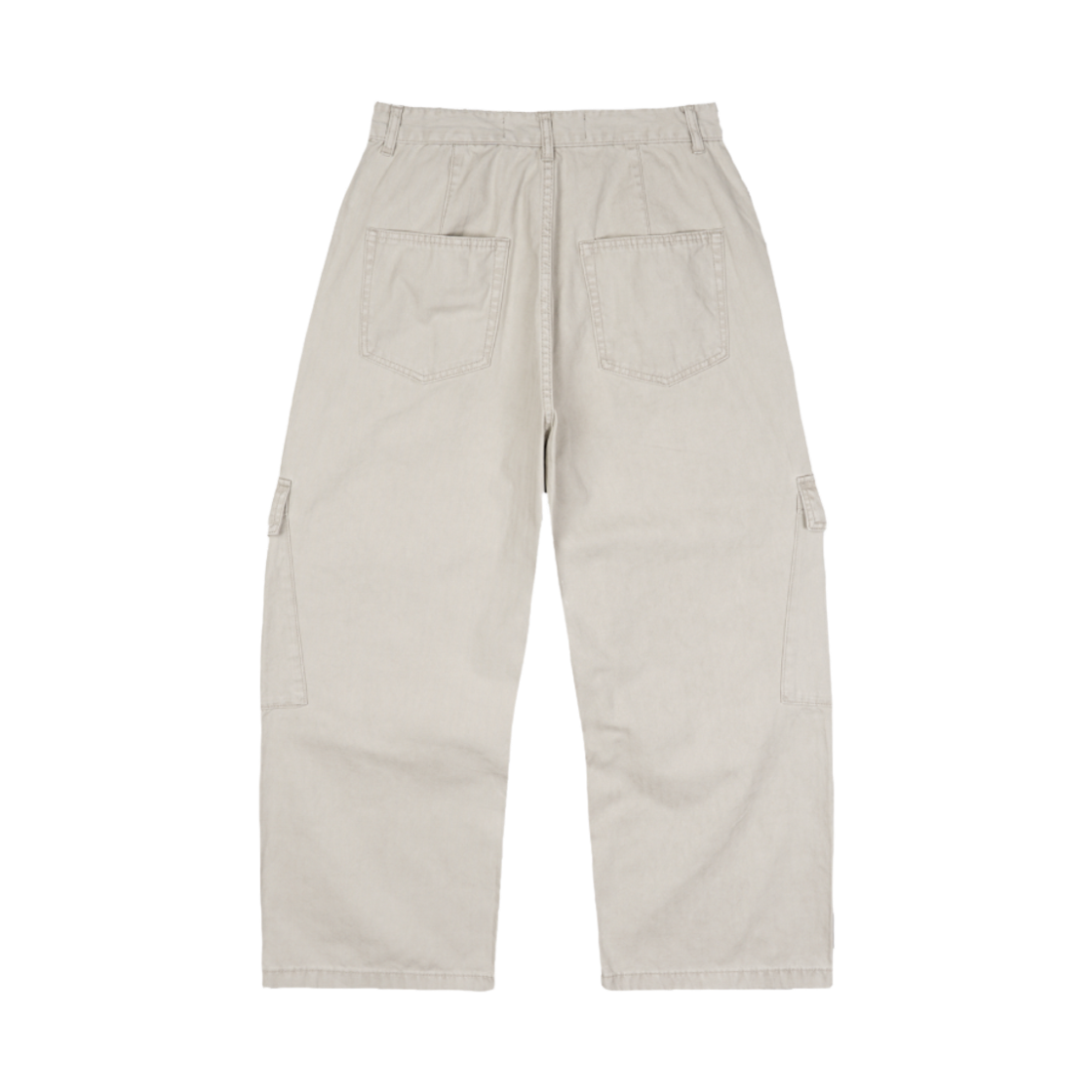 코너블레스 와이드 헤링본 코튼 카고 팬츠 아이보리(Cornerbless Wide Herringbone Cotton Cargo Pants Ivory) - 2