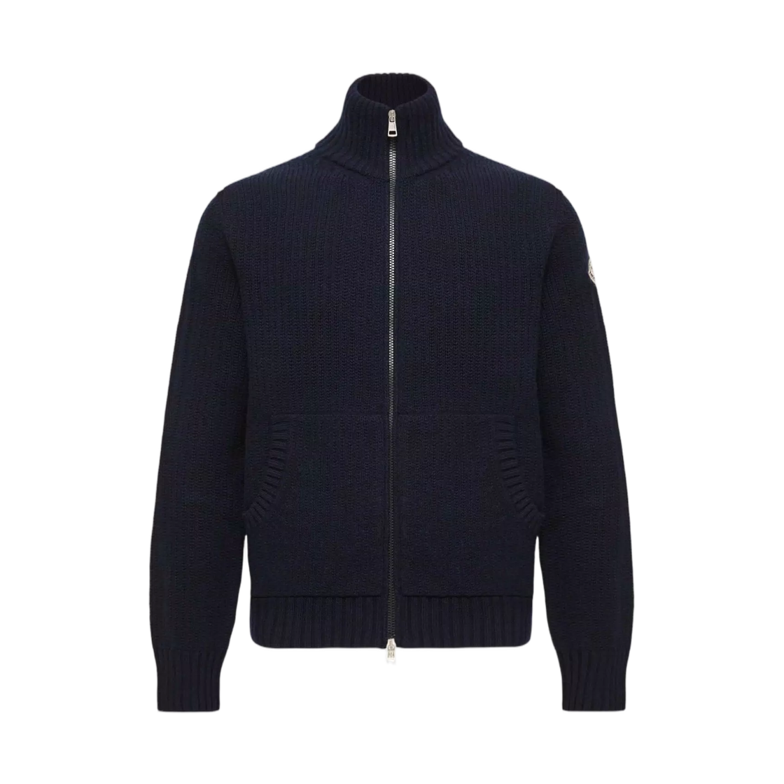 L2-091-9B00058-M4281-745 Moncler Wool and Cashmere Blend Cardigan Navy Blue - 26FW