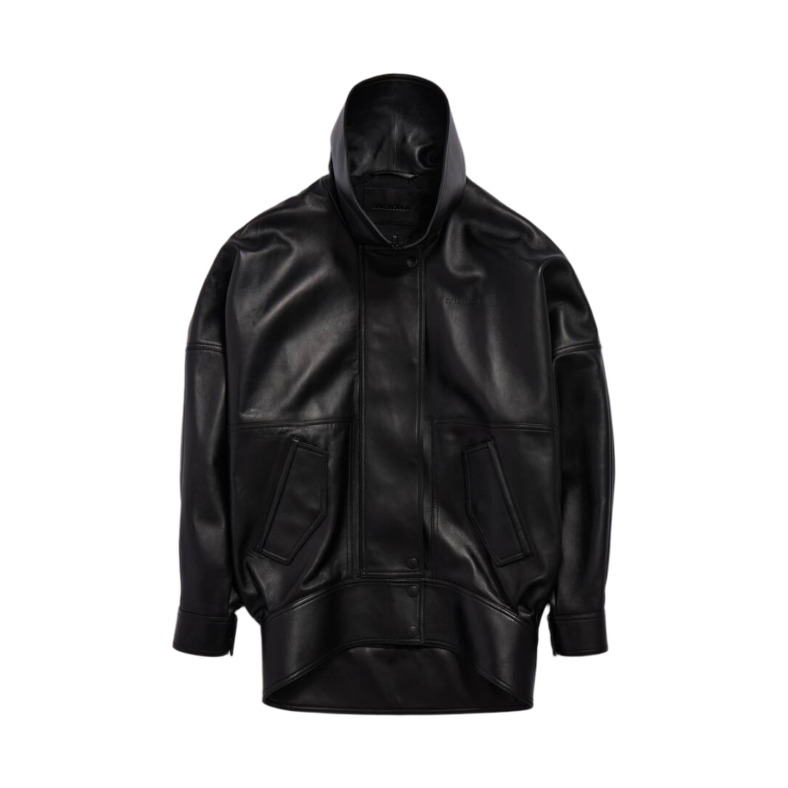 A009F0TVS051000 (W) Balenciaga High Collar Bomber Black