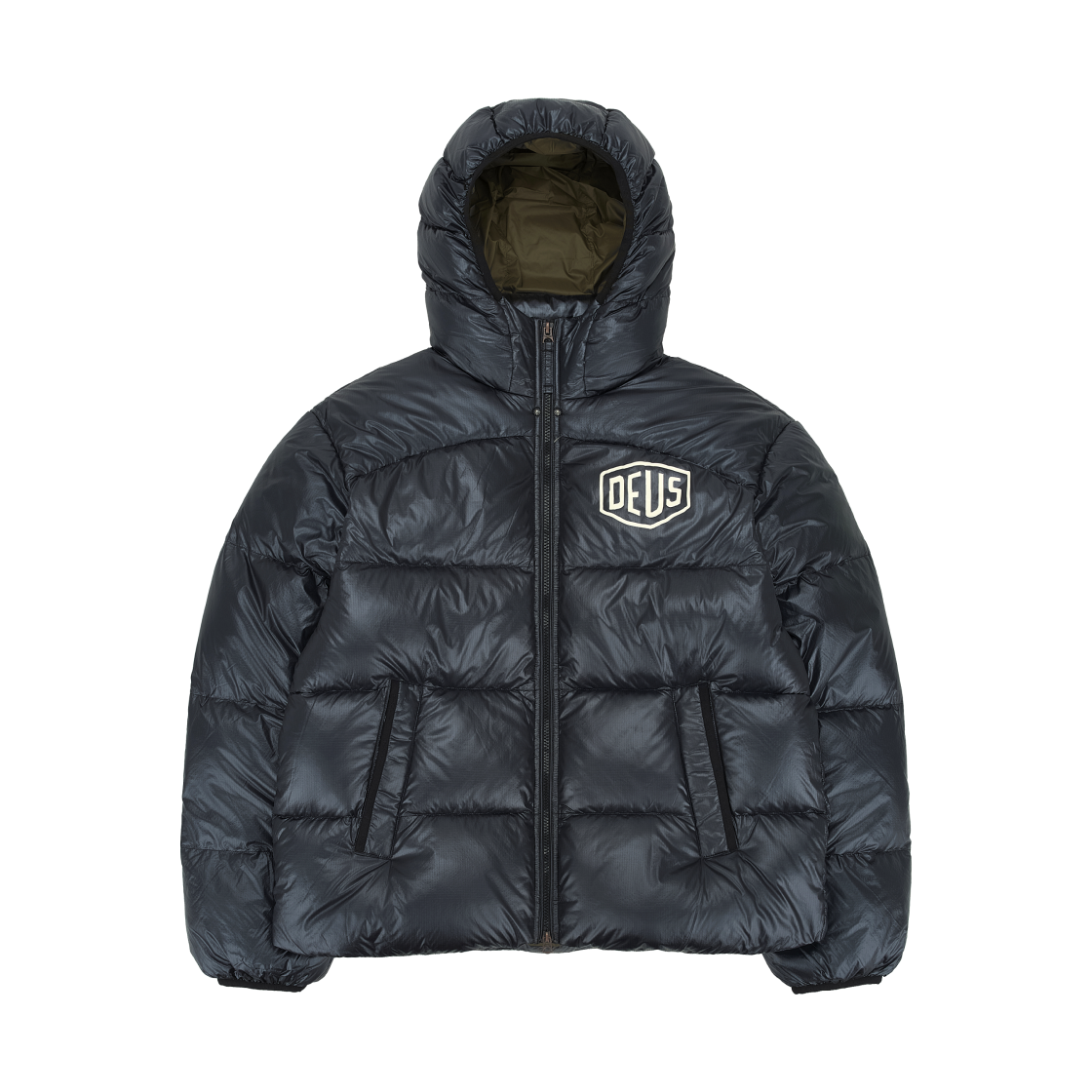 D254UDW020-099 Deus Ex Machina Shield Hoodie Down Jacket Black