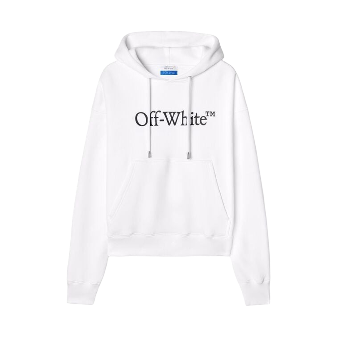 OMBB085C99FLE0120110 Off-White Big Bookish Skate Hoodie White