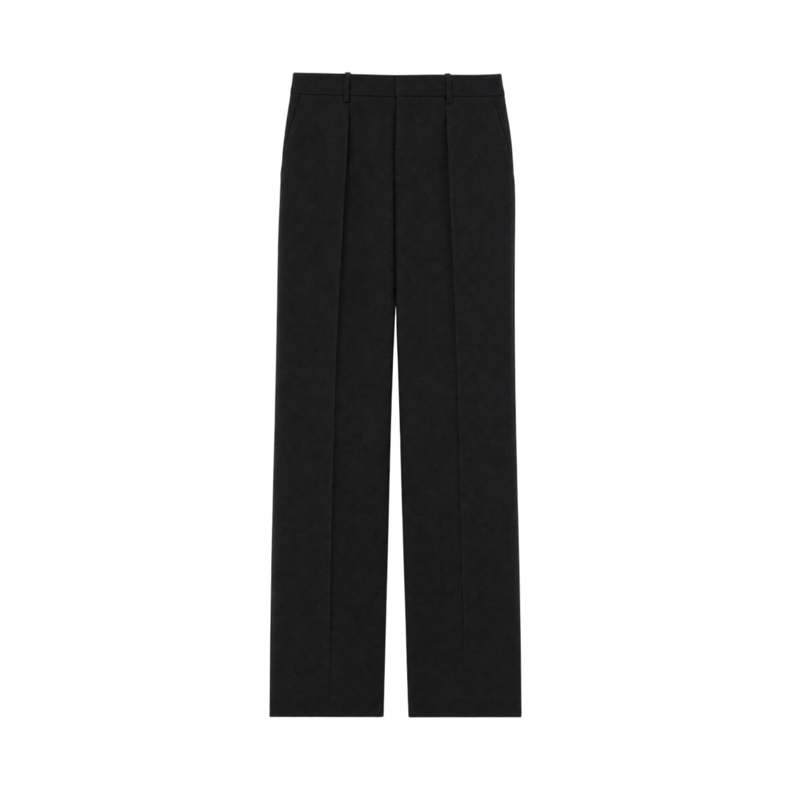 A007RL-Y5L95-1000 (W) Saint Laurent Pants in Stripe Crepe Noir