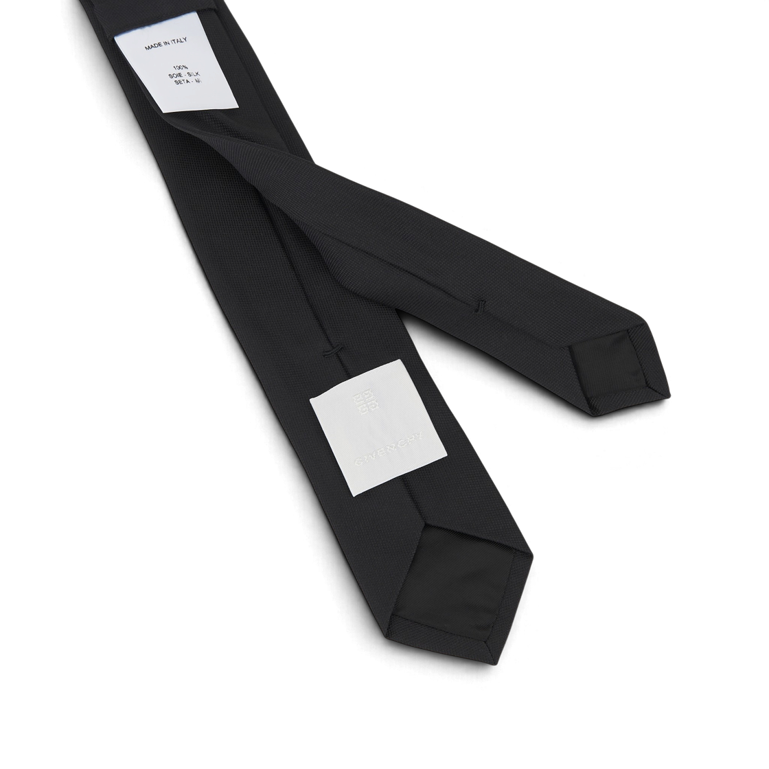 지방시 4G 자카드 실크 슬림 타이 블랙(Givenchy 4G Jacquard Silk Slim Tie Black) - 3