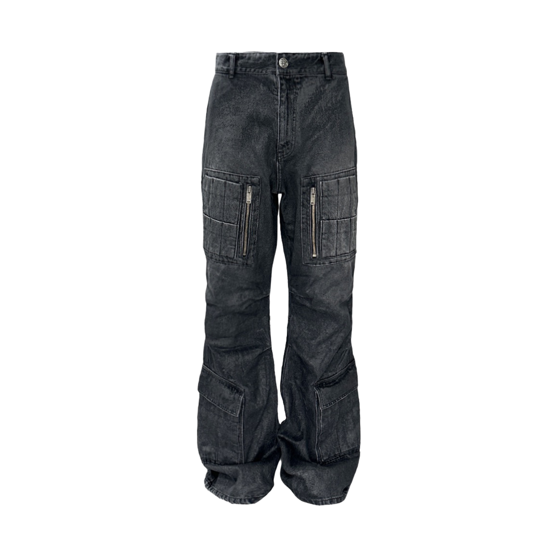 AXAWPTD01-WBK AX CONNECTION BETA Camo Waxed Utility Cargo Denim Pants