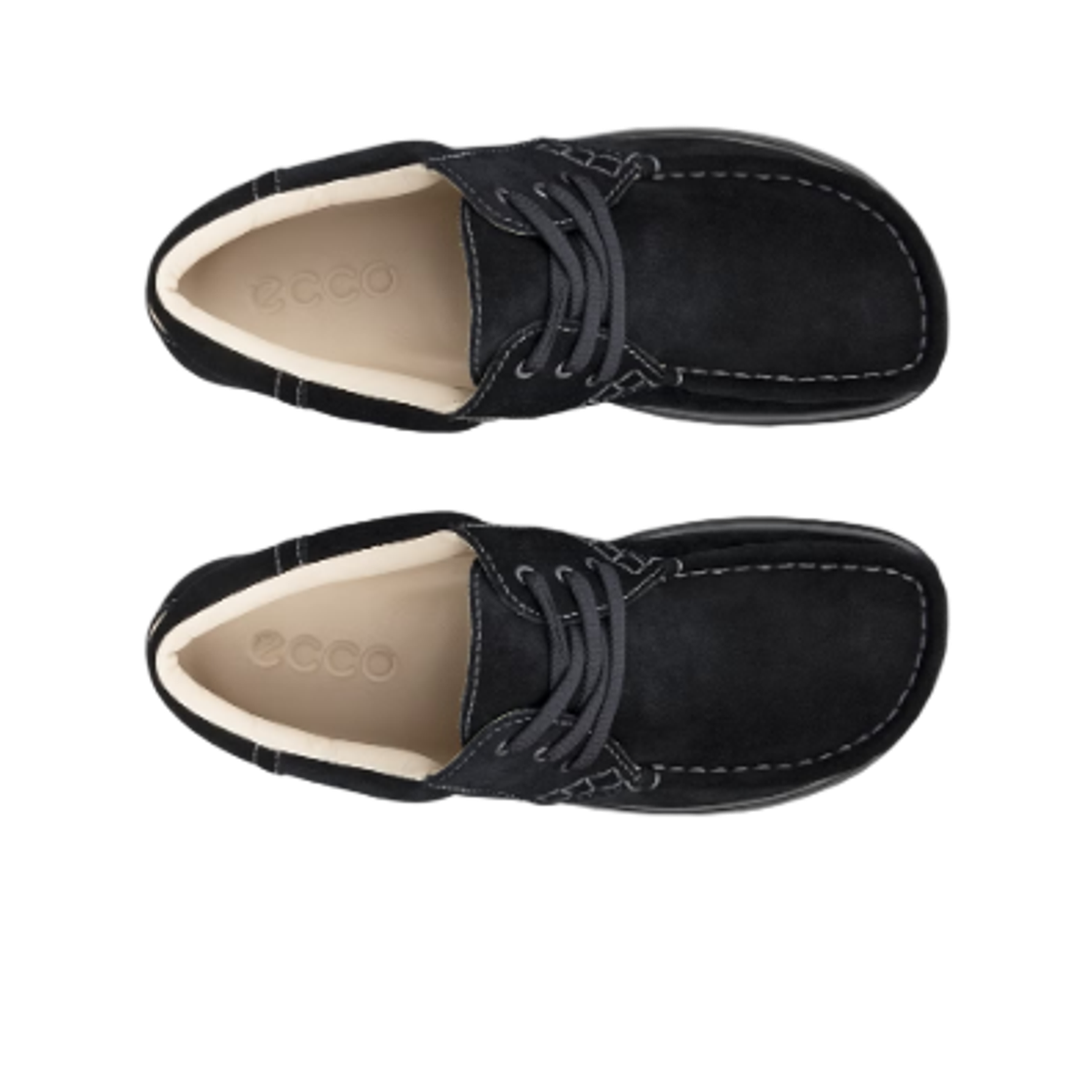 (W) 에코 조크 스웨이드 목토 슈즈 블랙((W) Ecco Joke Suede Moc-Toe Shoes Black) - 2
