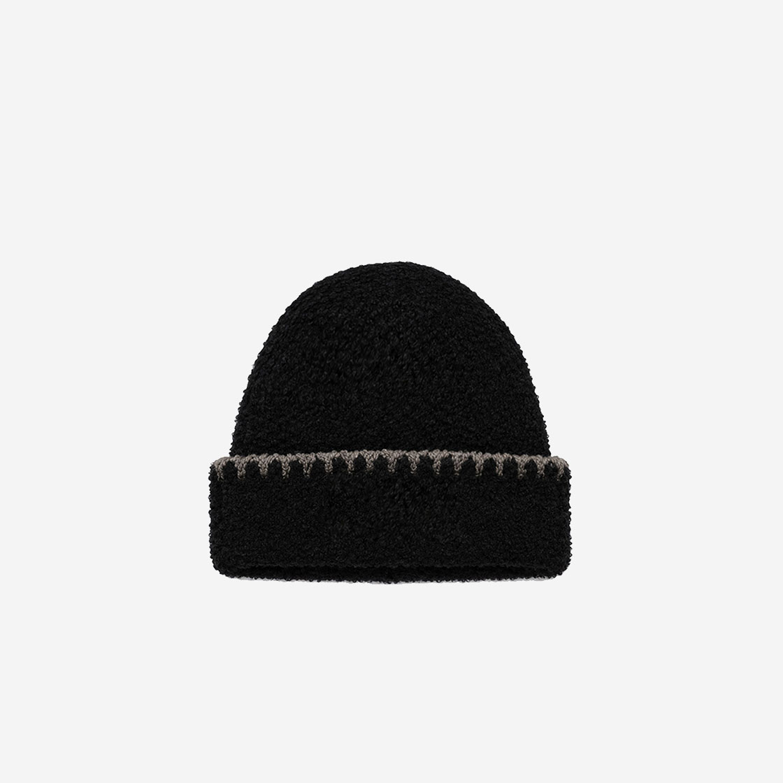 러스트앤스톤 부클 체인 비니 블랙(Rust And Stone Boucle chain Beanie Black) - 3