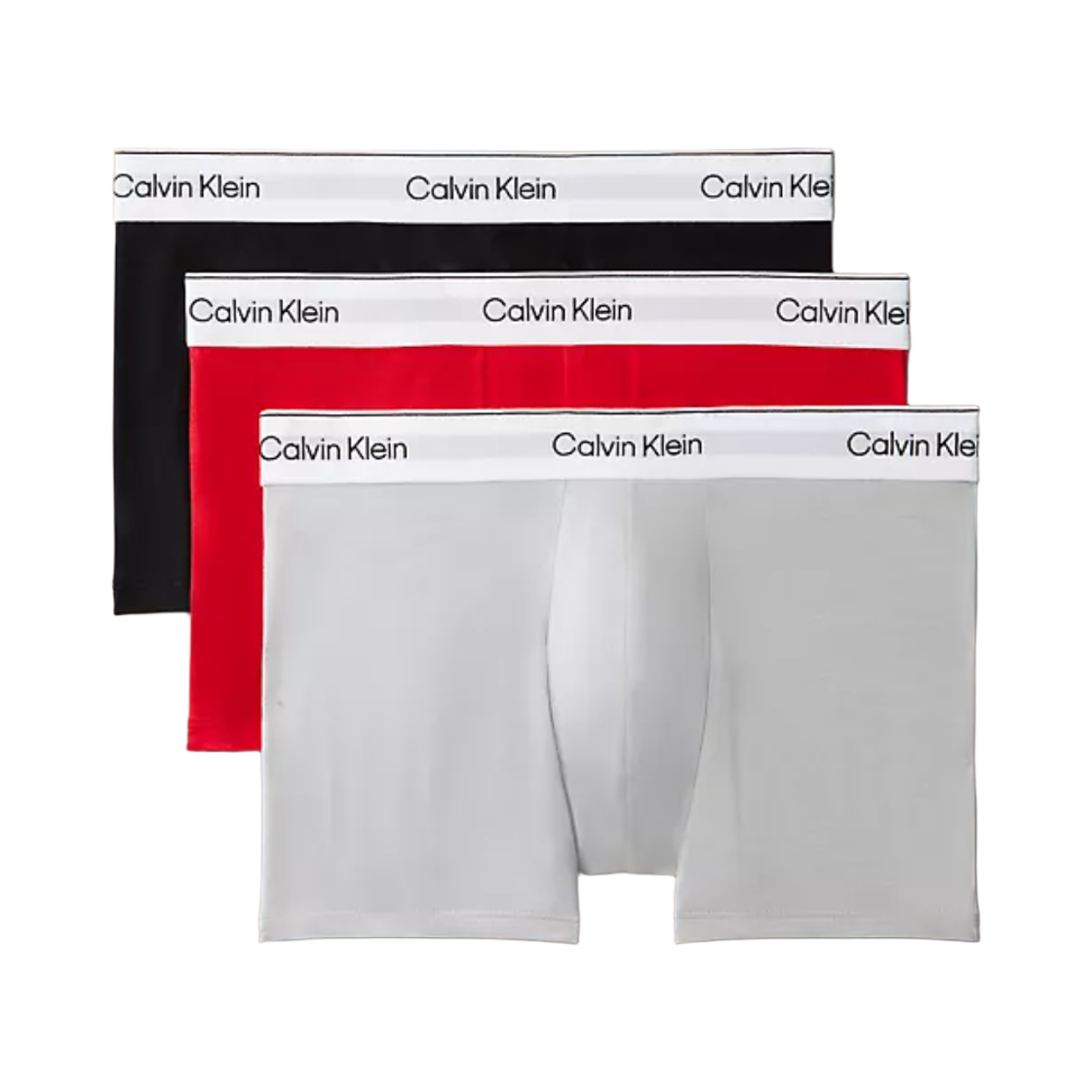 NB45644MO Calvin Klein Icon Cotton Stretch 3-Pack Low Rise Trunks Black Goji Berry