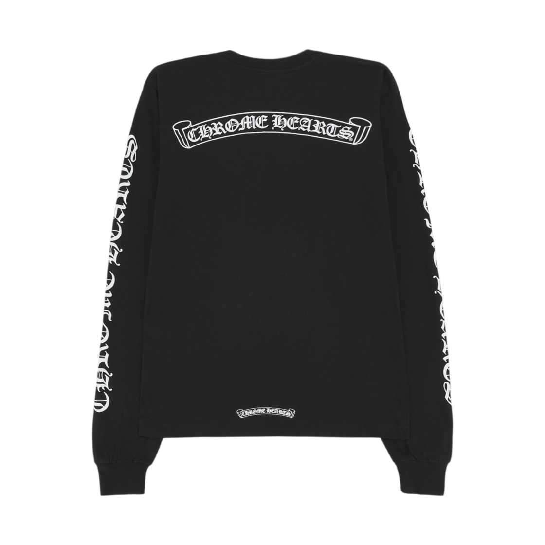 크롬하츠 스크롤 로고 롱슬리브 티셔츠 블랙(Chrome Hearts Scroll Logo LS T-Shirt Black)