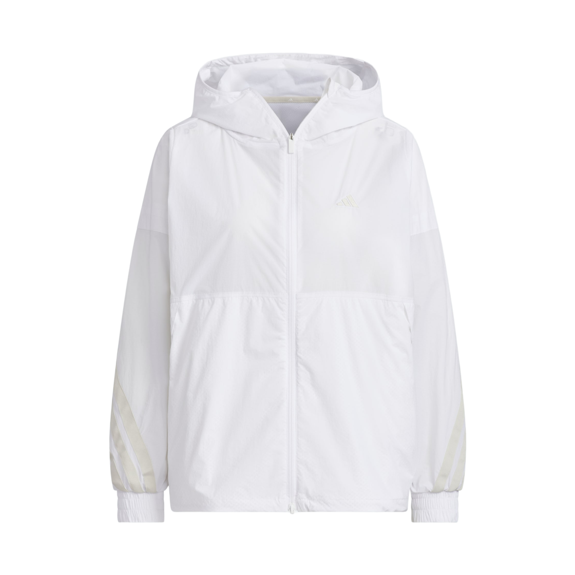 JF4595 (W) Adidas 3-Stripes Light Woven Jacket White - KR Sizing