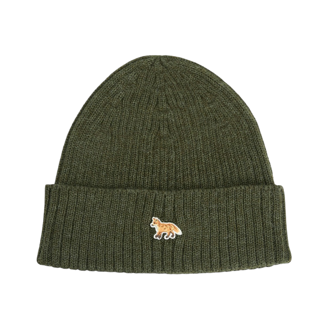 PW06103KT1022-0562 Maison Kitsune Baby Fox Beanie Khaki