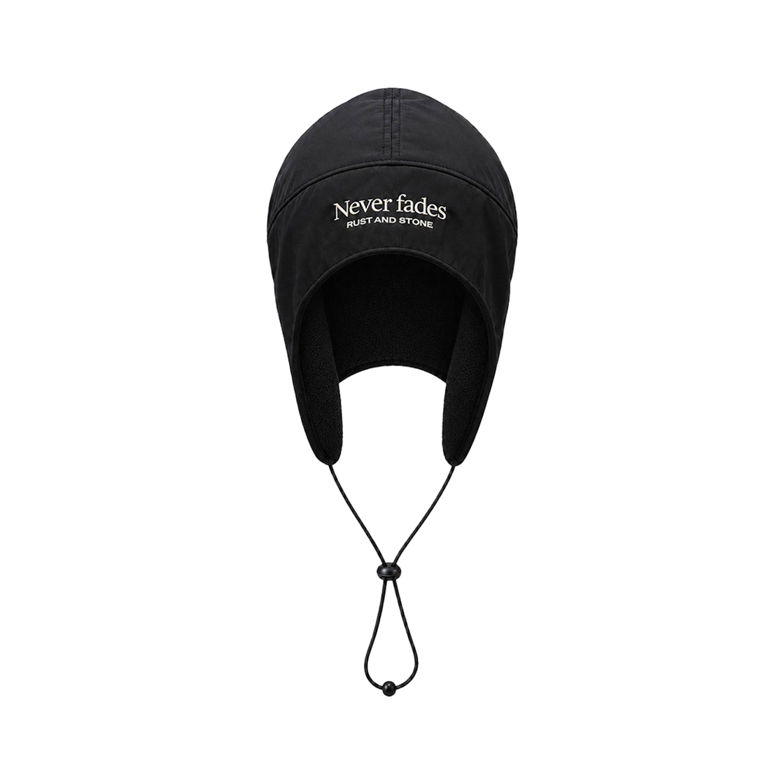 RSFW021BK Rust And Stone Fleece Earflap Hat Black