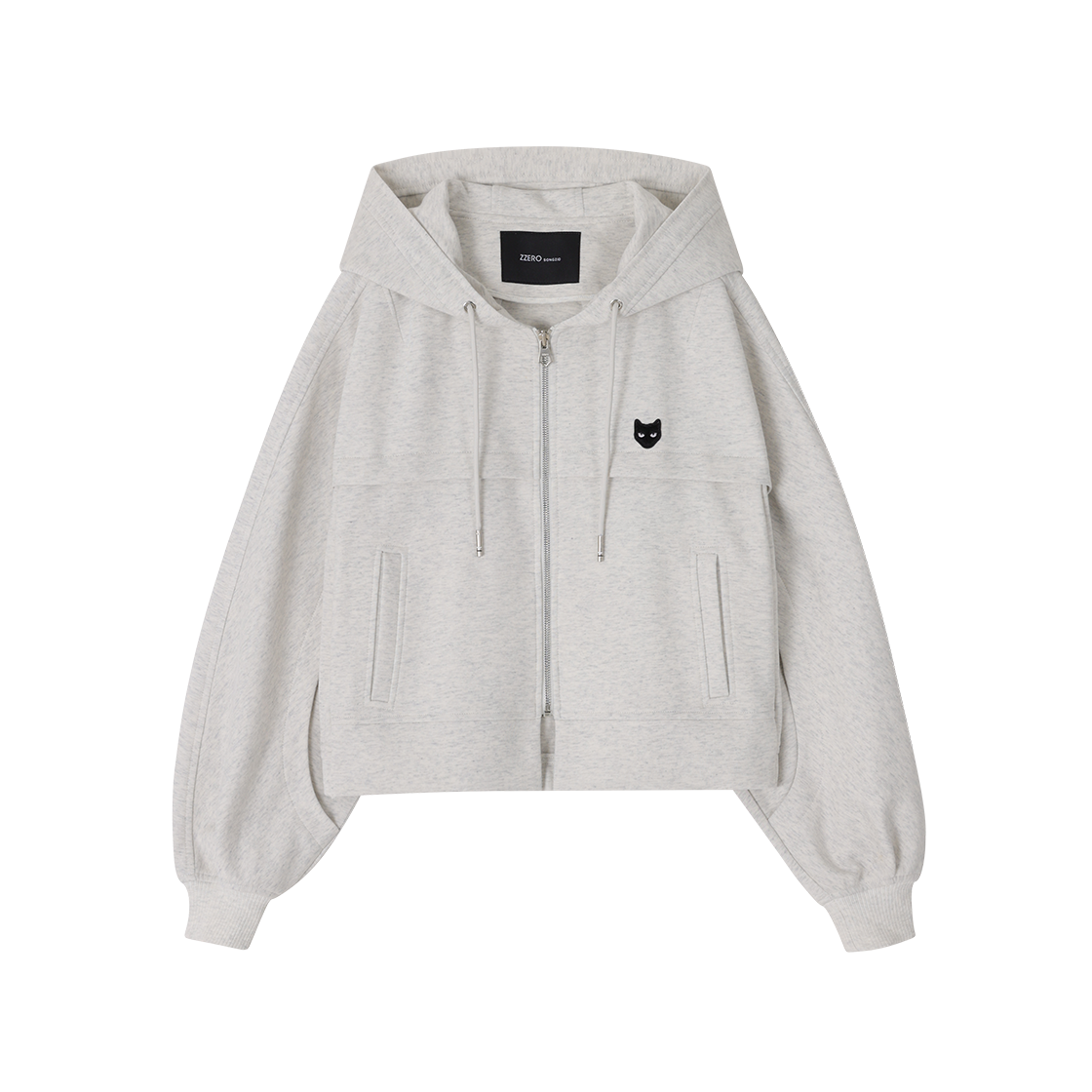WI5TS813LG (W) SONGZIO ZZERO Panther Flare Hood Zip Up Light Grey