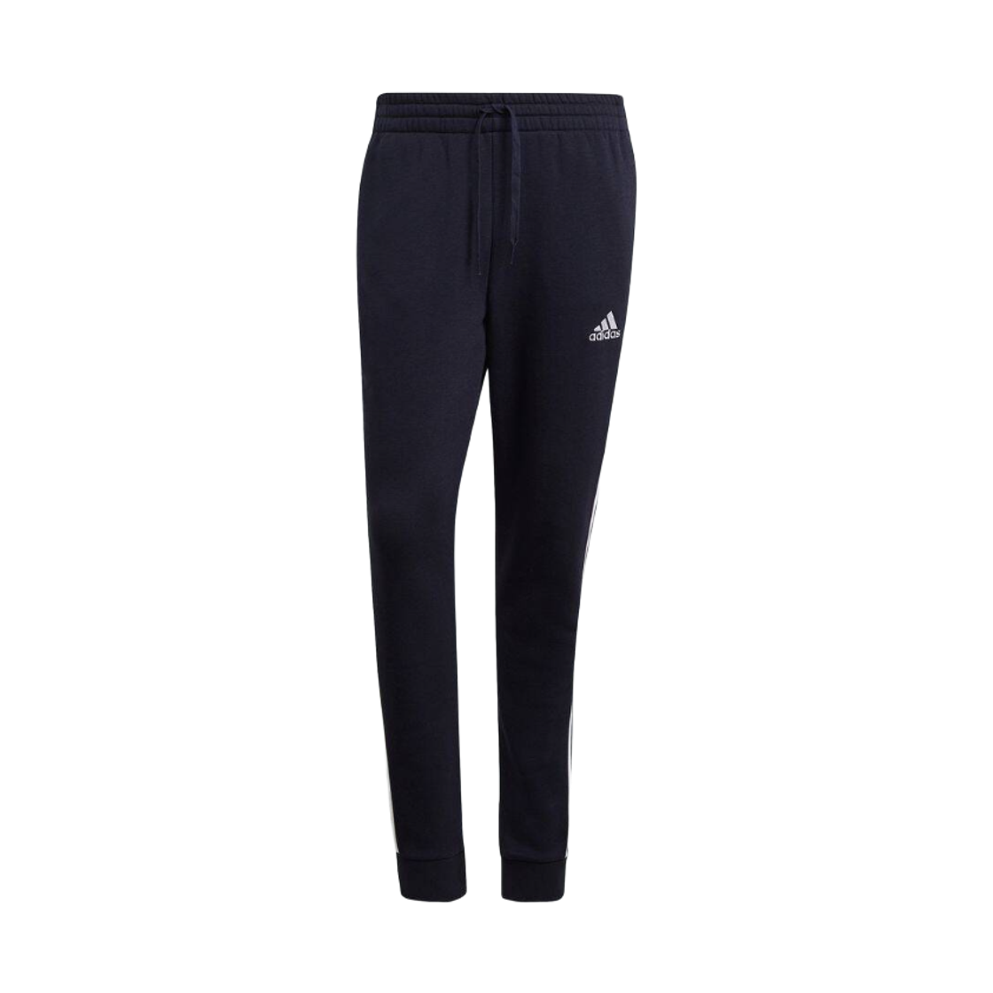 GK8823 Adidas Essentials Fleece Tapered Cuffed 3-Stripes Joggers Legend Ink White - KR Sizing