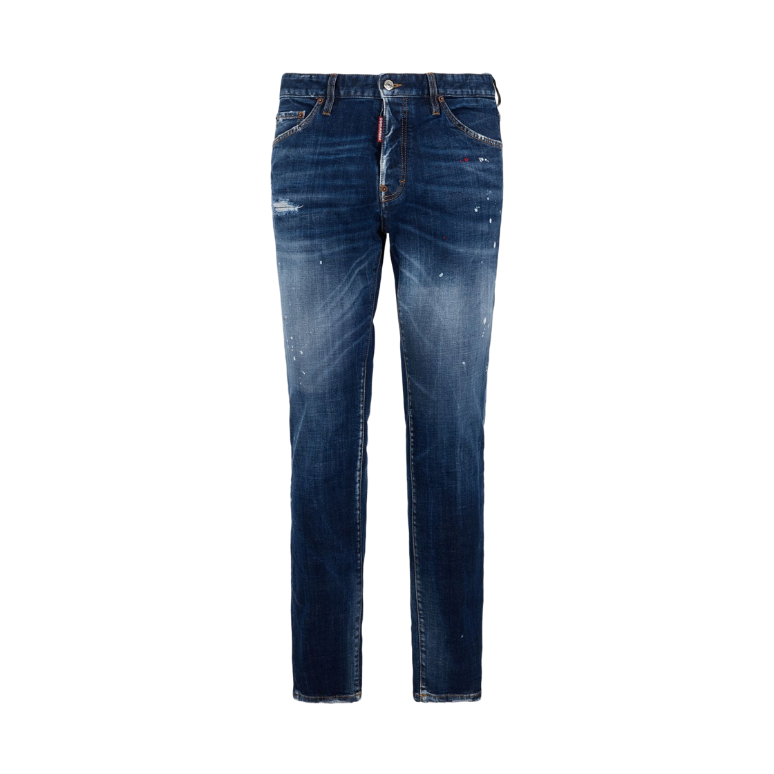 디스퀘어드2 미디움 레드 스팟 워시 테디 진 블루(Dsquared2 Medium Red Spot Wash Teddy Jeans Blue) - 1