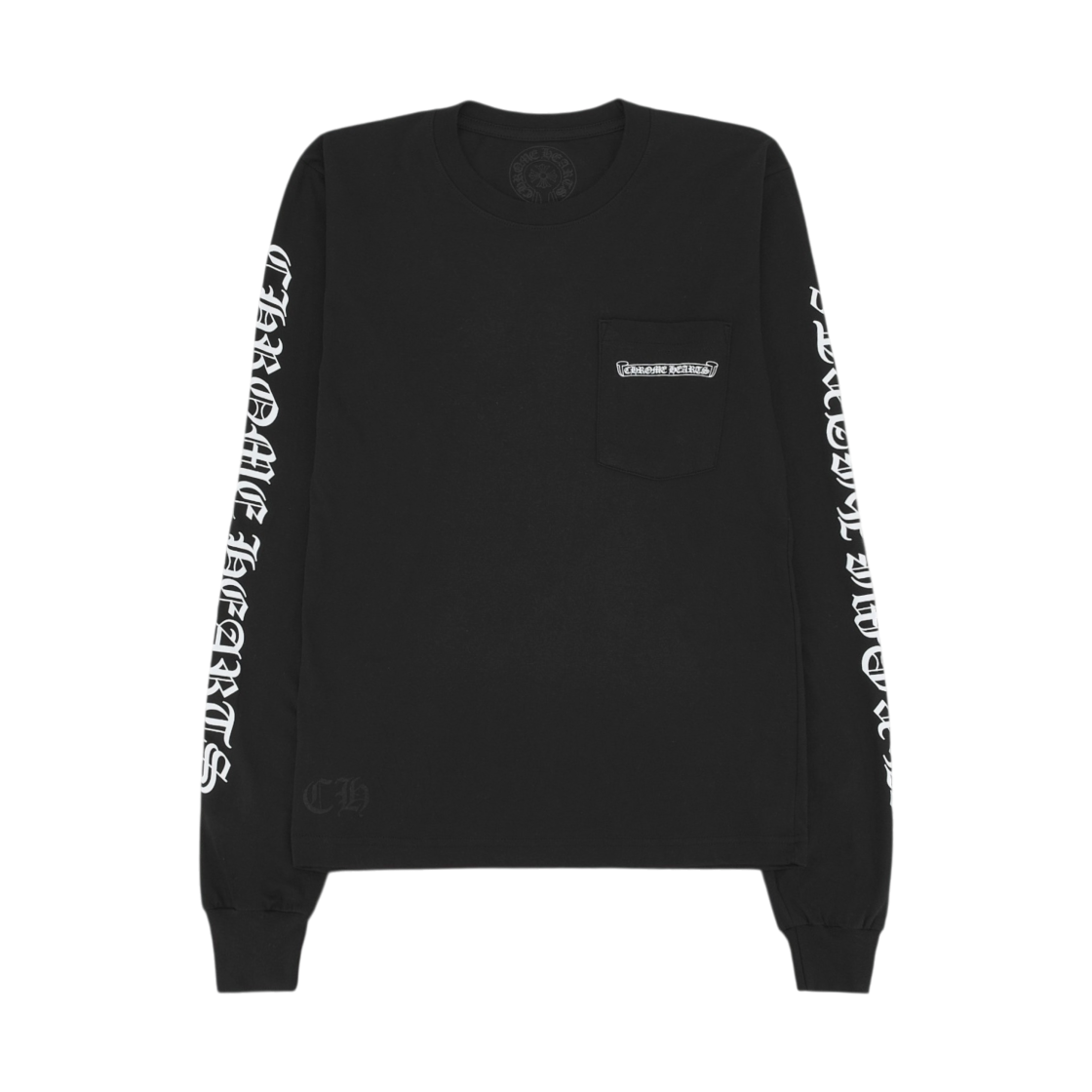 크롬하츠 스크롤 로고 롱슬리브 티셔츠 블랙(Chrome Hearts Scroll Logo LS T-Shirt Black) - 2