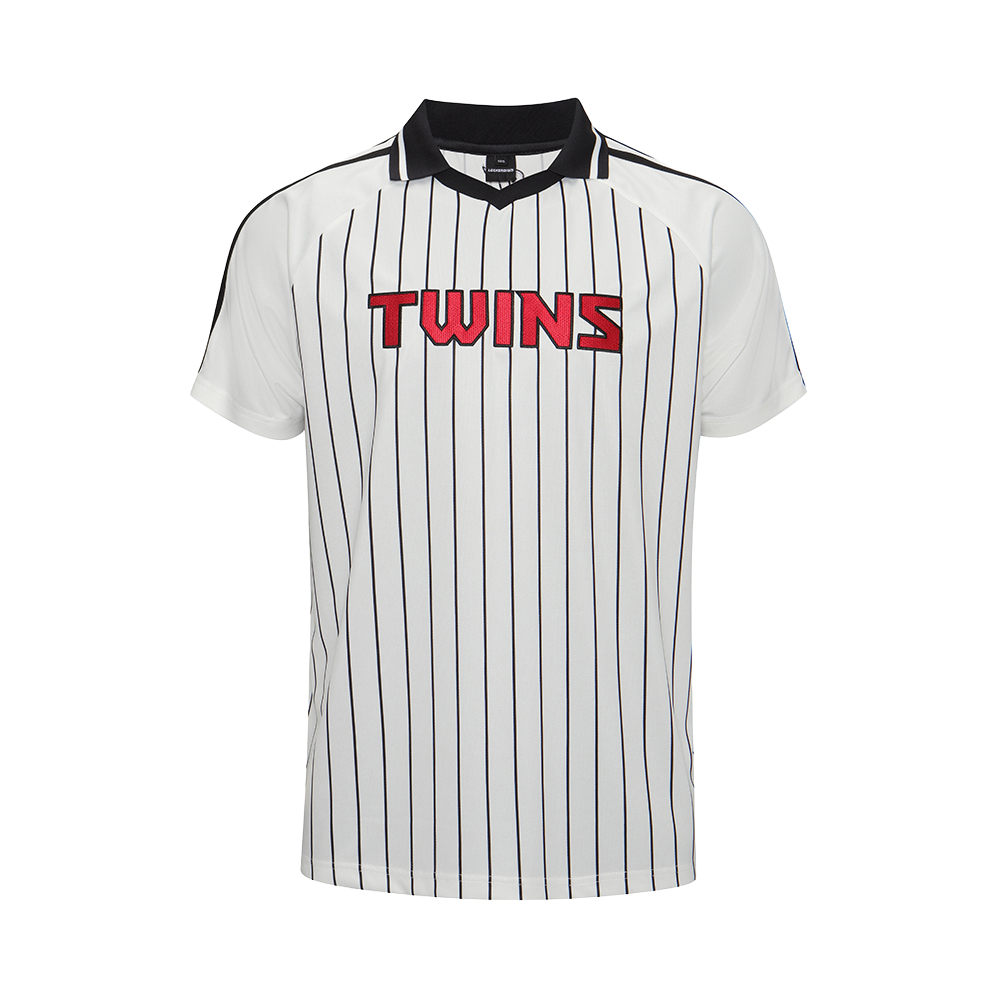 LD265UPTTS013 LG TWINS Collection Striped Match T-shirt IVORY