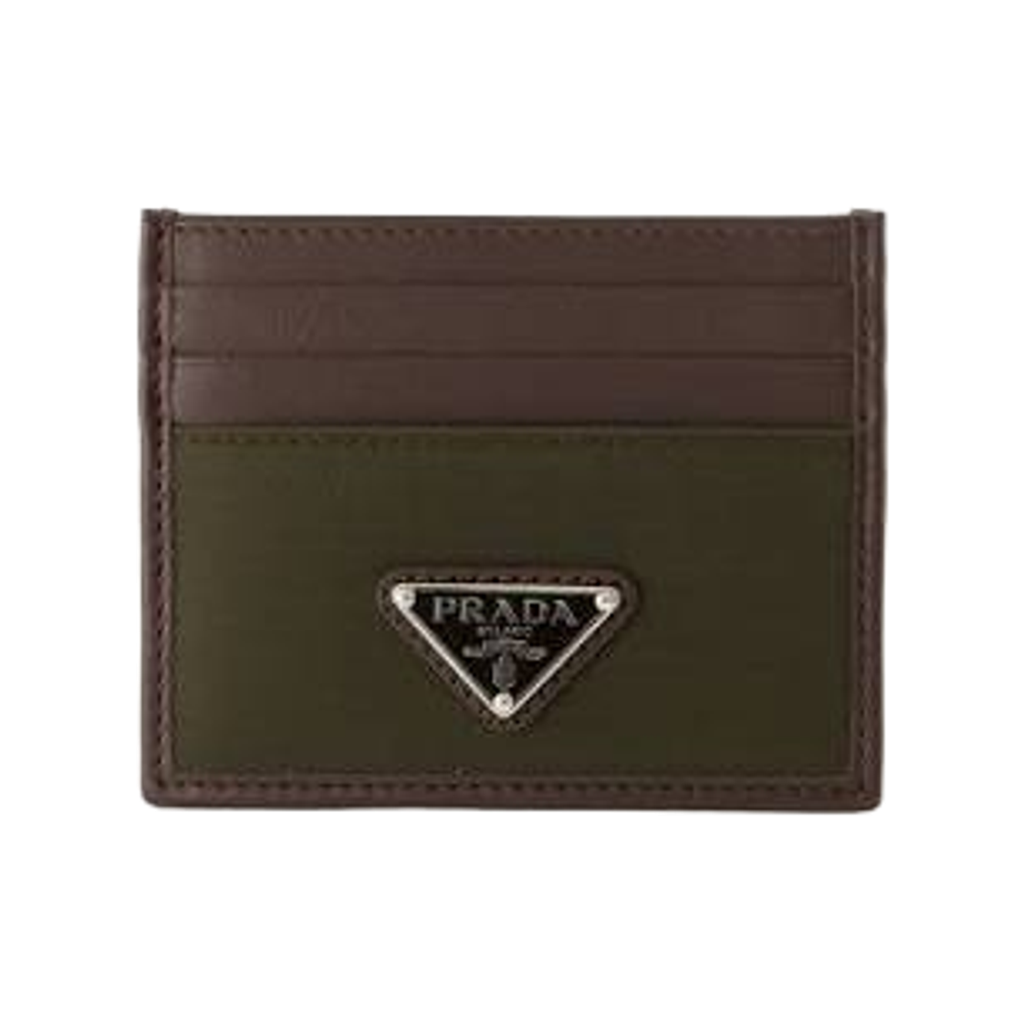 2MC025-2DW3-F0334 Prada Speedrock Re-Nylon Card Holder Camouflage Green