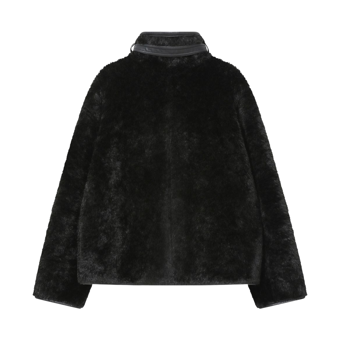 (W) 미세키서울 x 송이송이 다이애그널 리버시블 시어링 자켓 블랙((W) Miseki Seoul x Song E Song E Diagonal Reversible Shearing Jacket Black) - 2