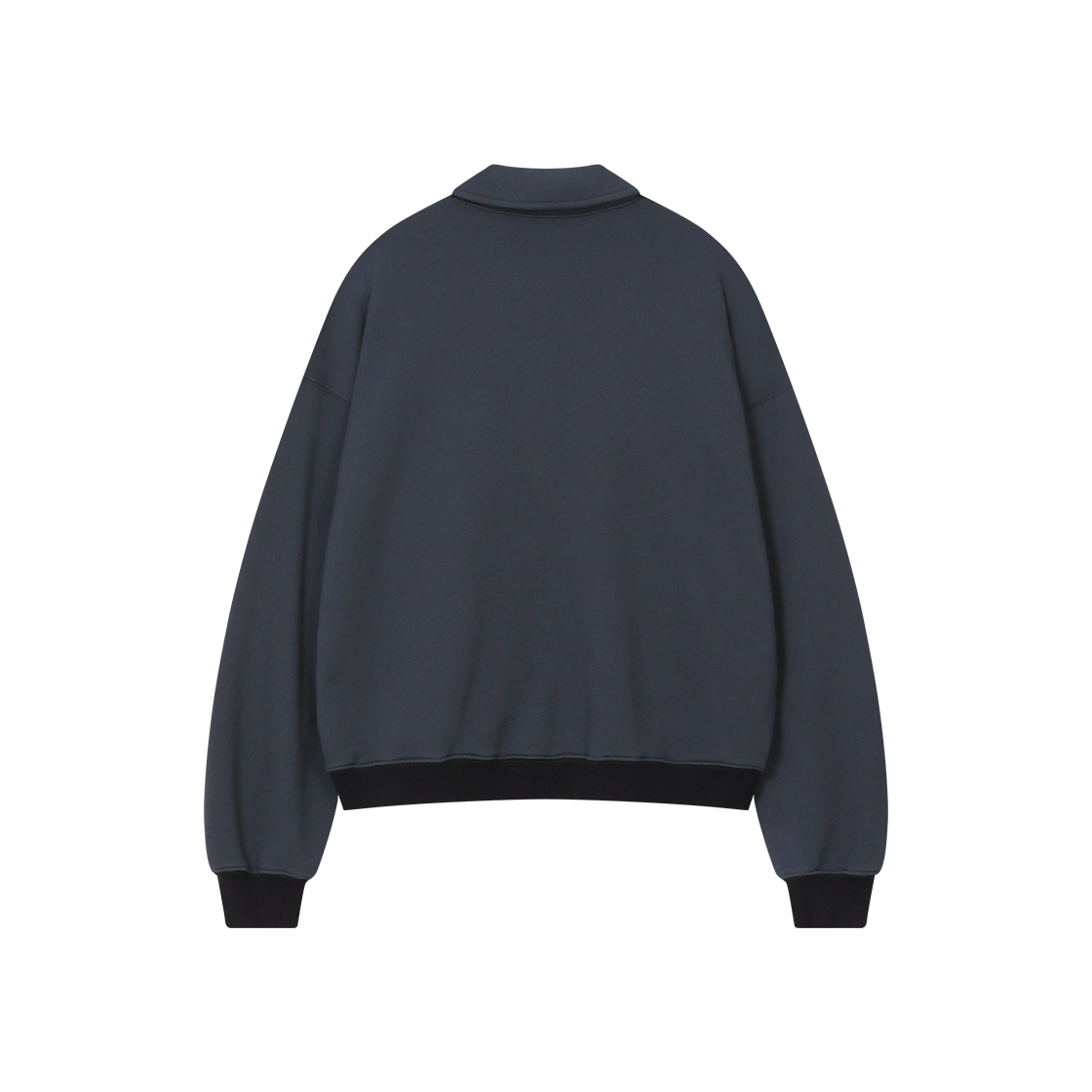 폴리테루 하프 집 카라 스웨트셔츠 차콜 네이비(Polyteru Human Index Half Zip Collar Sweatshirt Charcoal Navy) - 2