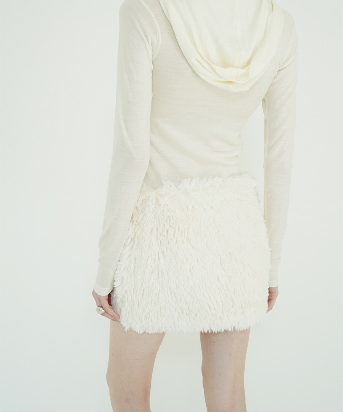 클라네 하프 집 울 후드 탑(CLANE Half Zip Wool Hooded Tops) - 4