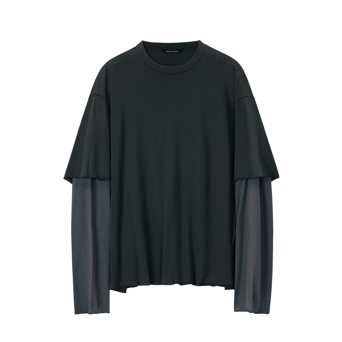 파르티멘토 리웍스 선 페이디드 레이어드 롱 슬리브 차콜(Partimento Reworks Sun Faded Layered Long Sleeve Charcoal)