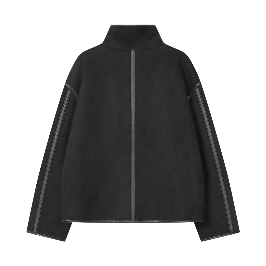 (W) 미세키서울 x 송이송이 다이애그널 리버시블 시어링 자켓 블랙((W) Miseki Seoul x Song E Song E Diagonal Reversible Shearing Jacket Black) - 4
