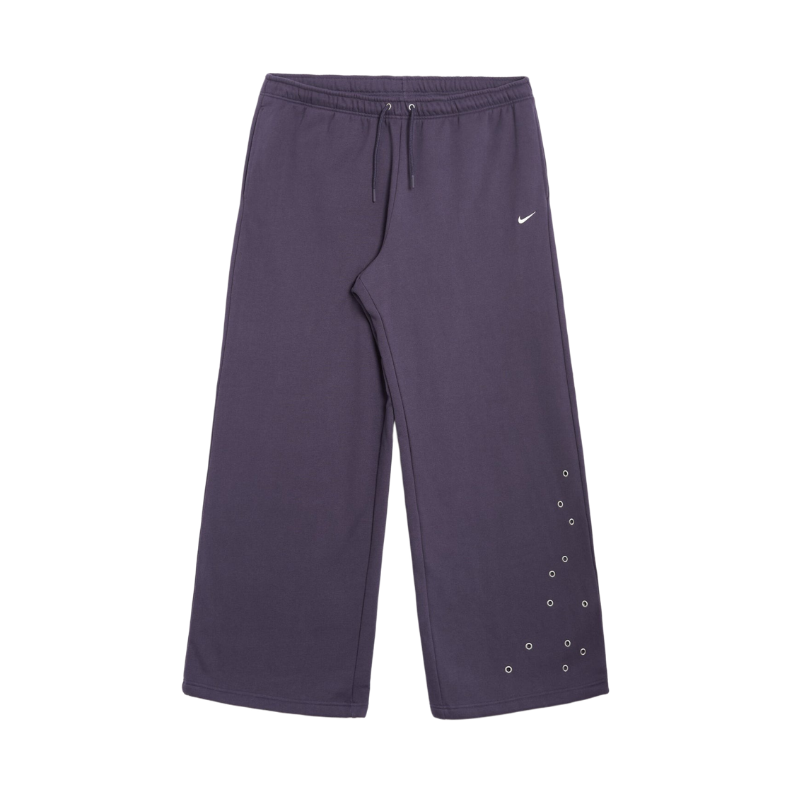 IX7049-013 (W) Nike Studio Fleece Medium Weight Mid-Rise Wide Leg Pants Gridiron Sail - Asia