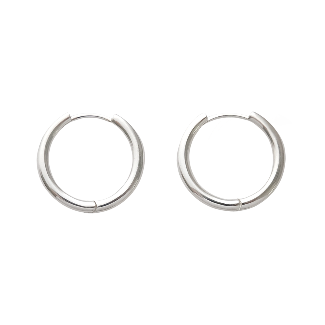 AL65 Another Layer Simple Hoop Earring Silver