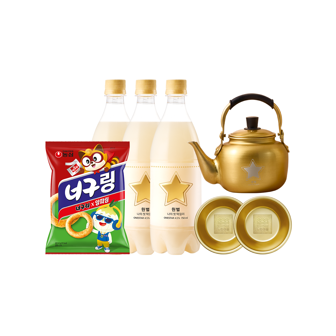 - [KREAM 단독] BSM Brewery Fresh makgeoli One Star 750ml 3Btl+Restro Kettle Set