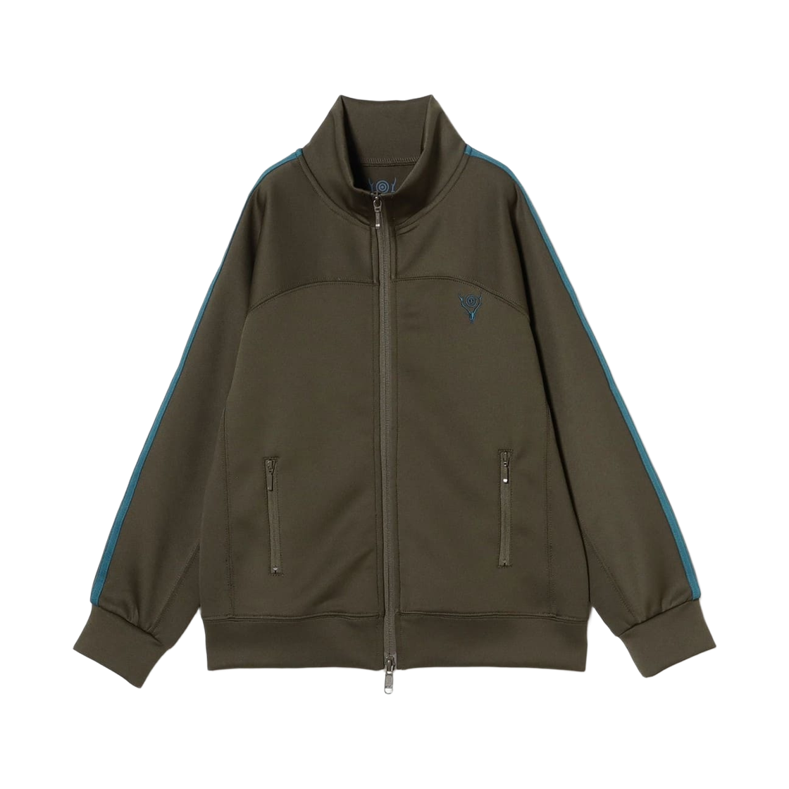 (키즈) 사우스2 웨스트8 x 코도모 빔즈 트레이너 자켓 카키((Kids) South2 West8 x Kodomo Beams Trainer Jacket Khaki)