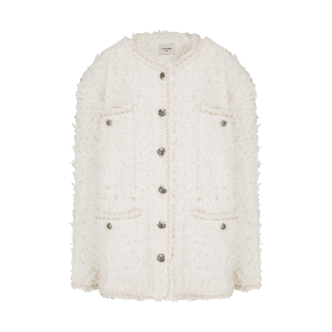 MF26JK013 [KREAM 단독] Langer Amber Fringe Tweed Jacket Ivory