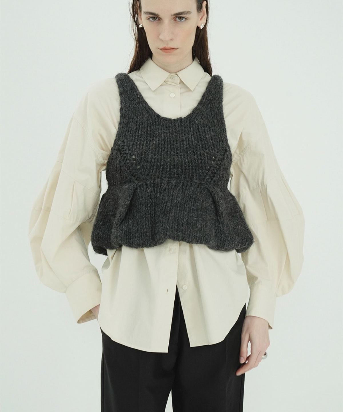 클라네 볼륨 슬리브 셔츠(CLANE Volume Sleeve Shirts) - 5