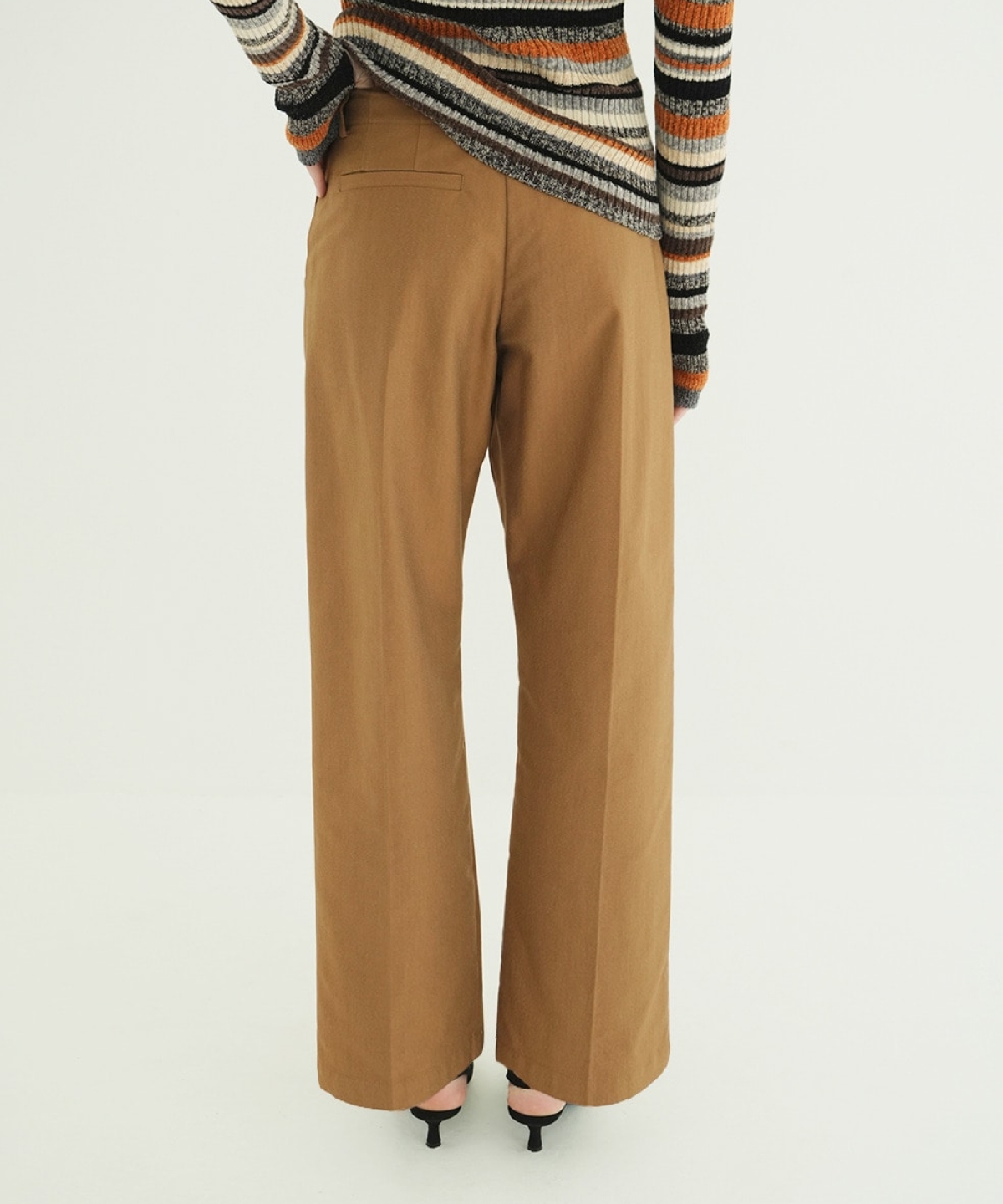 클라네 로우 웨이스트 턱 스트레이트 팬츠(CLANE Low Waist Tuck Straight Pants) - 3