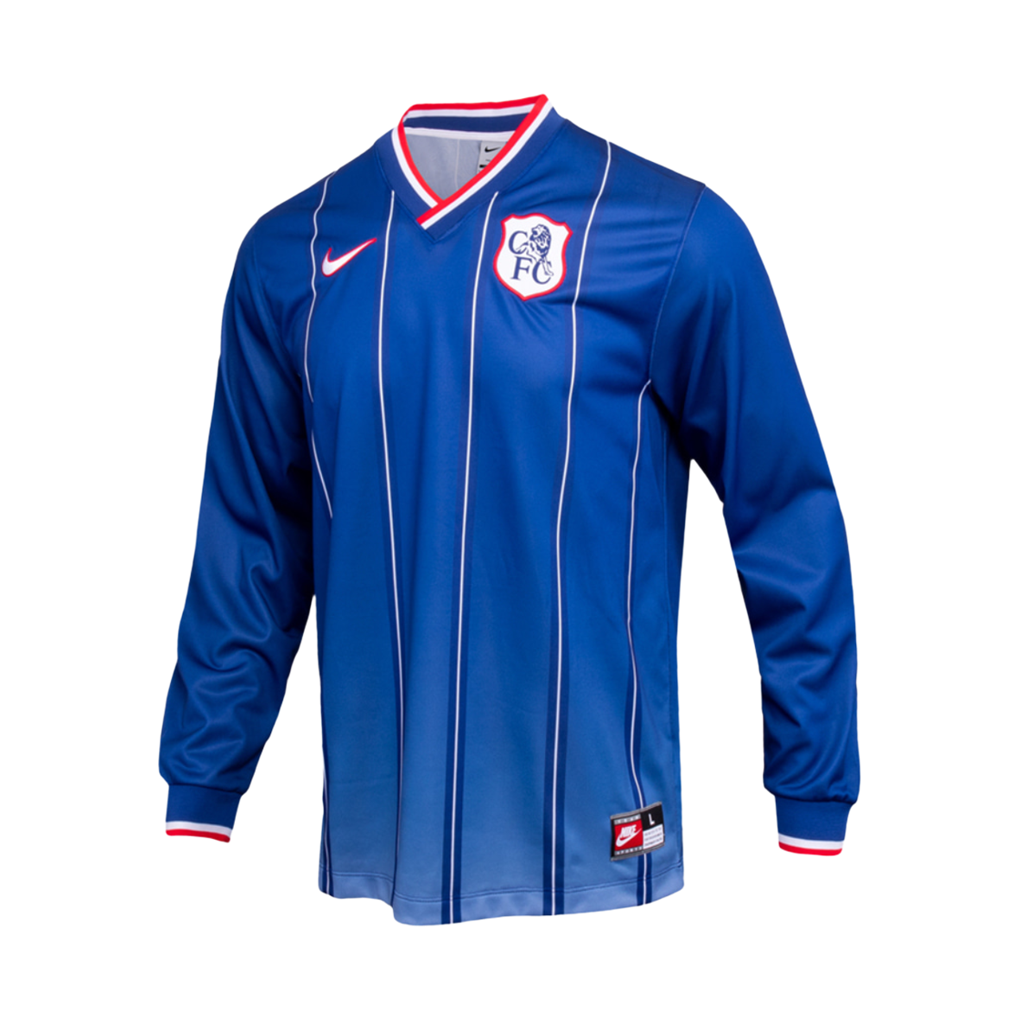 IO3558-496 Nike Chelsea FC Energy Third Dri-Fit Long Sleeve Soccer Jersey Rush Blue Global Red (IO3558-496) (Non Marking Ver.)