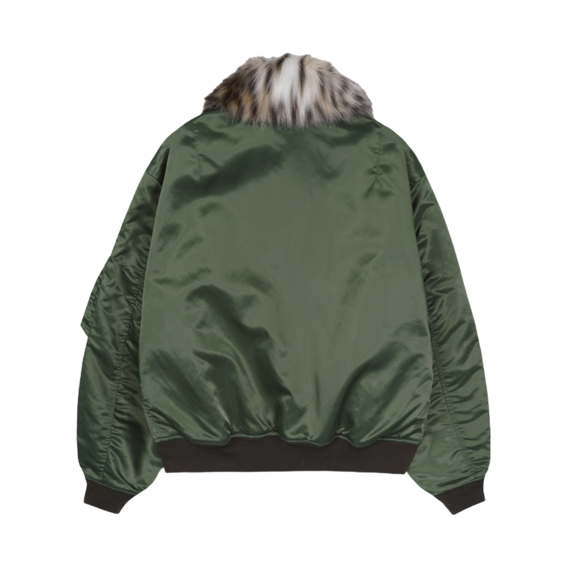 코너블레스 레오파드 퍼 크롭 엠에이원 봄버 올리브(Cornerbless Leopard Fur Crop Ma-1 Bomber Olive) - 2