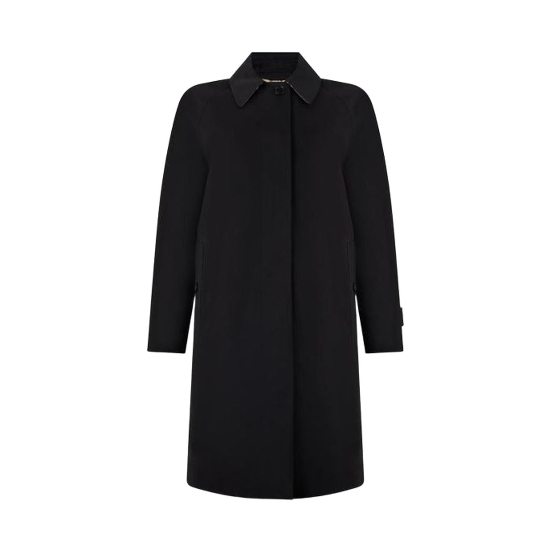 8117236 Burberry Mid-Length Camden Heritage Car Coat Black