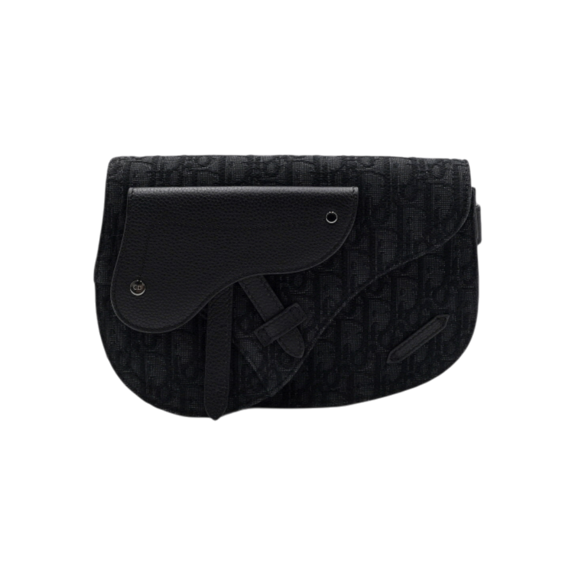 IT7OOEPP5QVU Dior Black Oblique Saddle Pouch