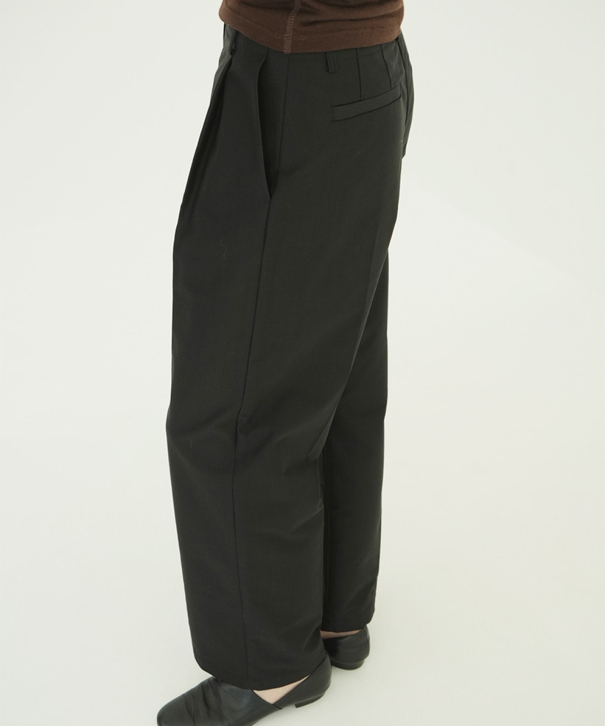 클라네 로우 웨이스트 턱 스트레이트 팬츠(CLANE Low Waist Tuck Straight Pants) - 5