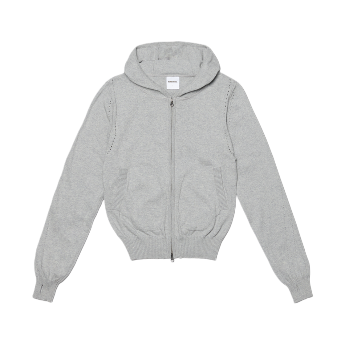 NMGF62HD11MLG NOMANUAL Contour Knit Hooded Zip-Up Melange