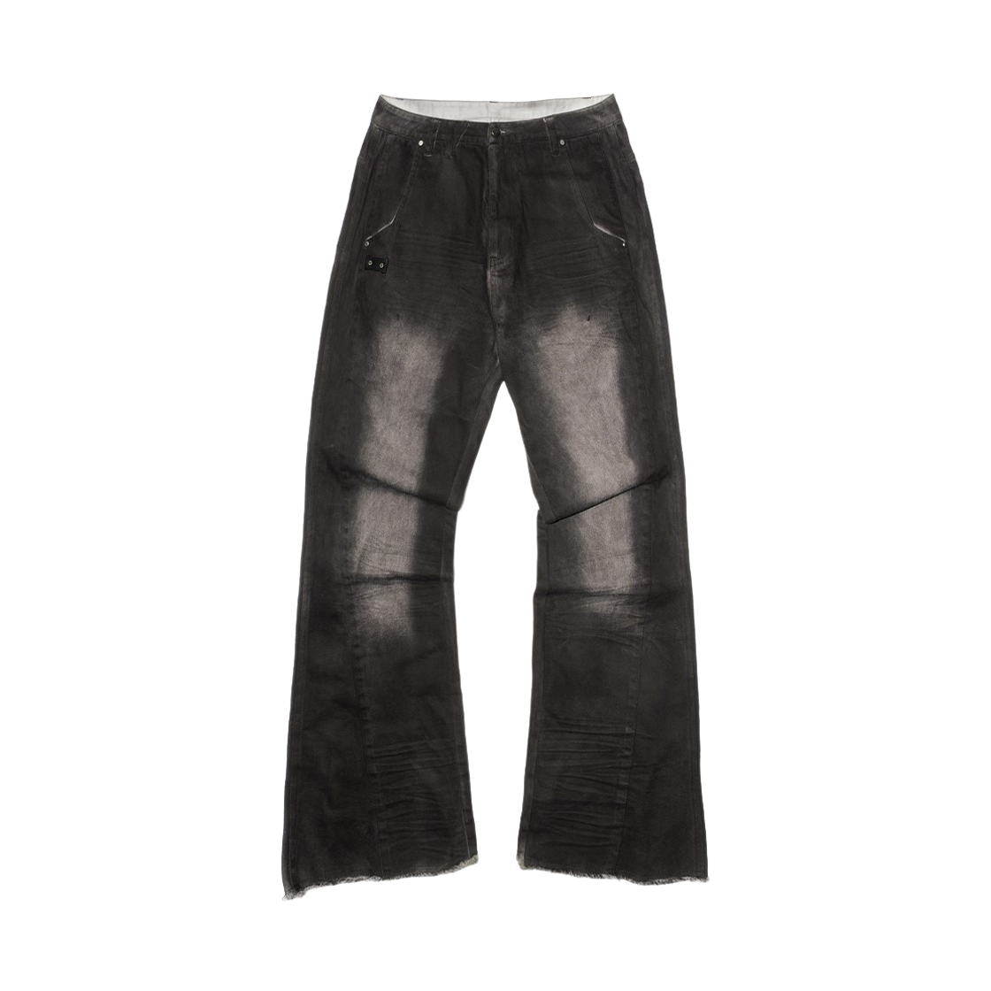 이티씨이 소틸다 워시드 로우 엣지 데님 블랙(ETCE Sotillda Washed Raw Edge Denim Black)
