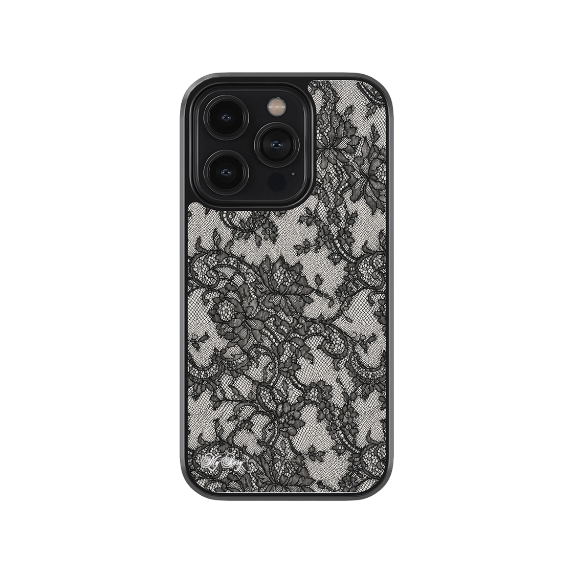 mk0017 Mockga iphone My Rosy Black Epoxy Magsafe Case