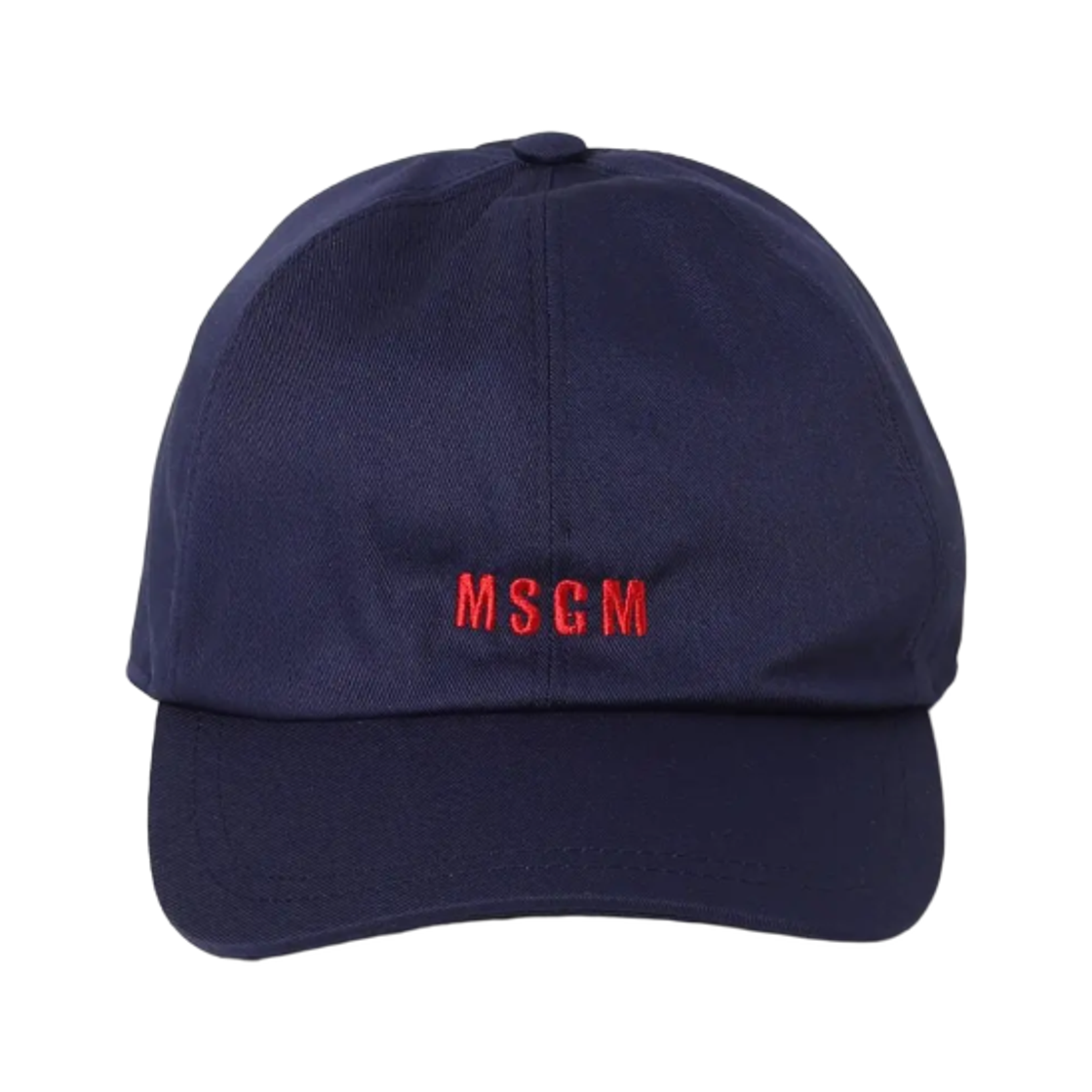 3540ML03-237514-89 MSGM Cotton Baseball Cap with Embroidered Micro Logo Navy
